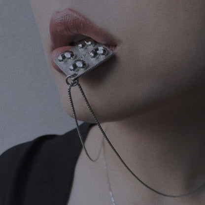 Love Pills Pendant Necklace – Gothic Punk Titanium Steel Jewelry for Couples