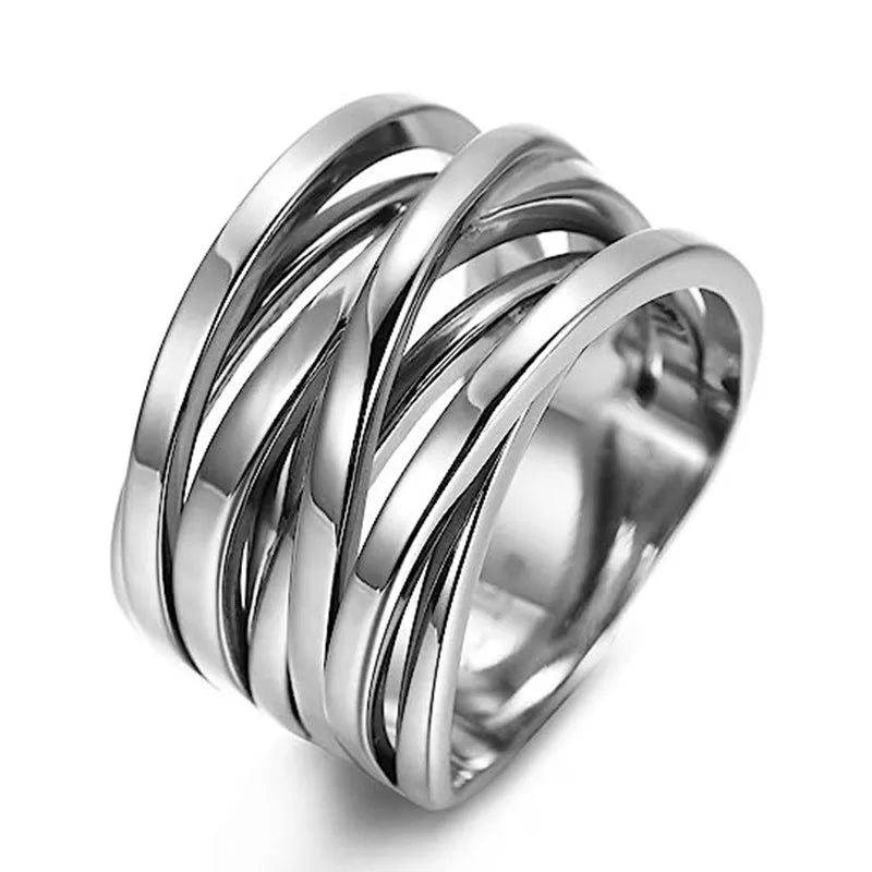 DRAVEN — Modern Wide Metal Statement Ring
