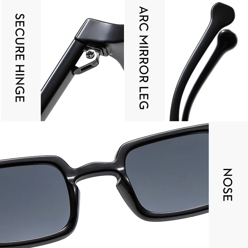 Luxury Rectangle Sunglasses – Vintage Designer Style – Elegant Men's Accessory | Accessorio Uomo Elegante