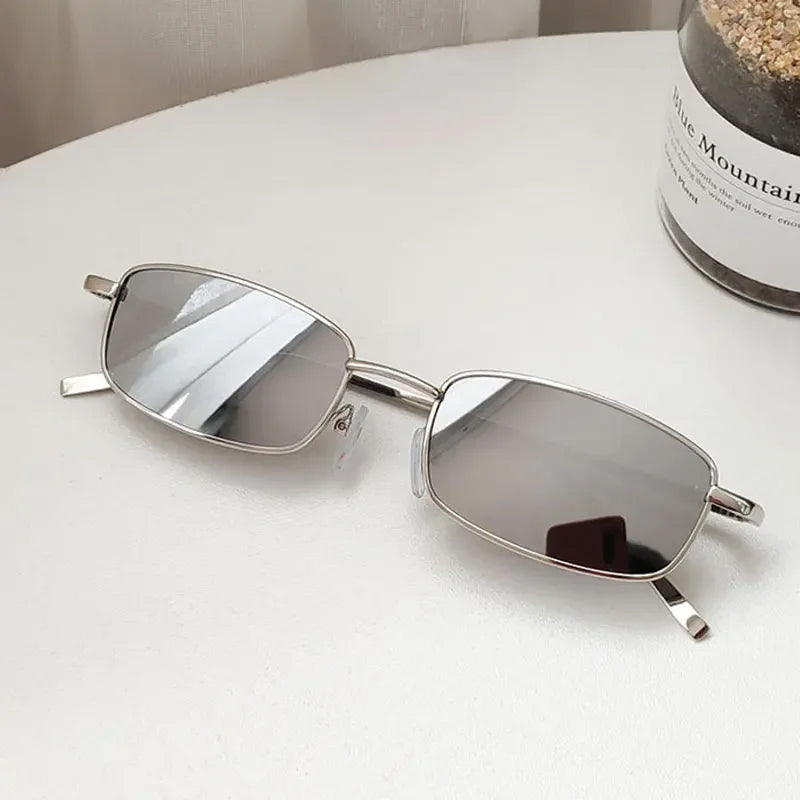 DRAVEN — Small Rectangle Sunglasses – Vintage Metal Frame
