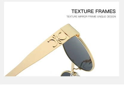 Luxury Metal Sunglasses – Stylish Oval Design – Elegant Men's Accessory | Accessorio Uomo Elegante