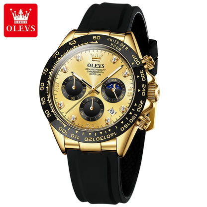 The Olevs Chronograph – Men’s Sport Luxury Watch with Date & Luminous Dial – Elegant Men's Accessory | Accessorio Uomo Elegante
