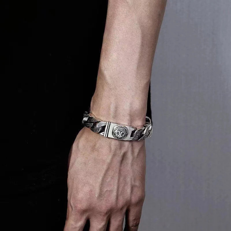 DRAVEN — Retro 925 Silver Chain Bracelet