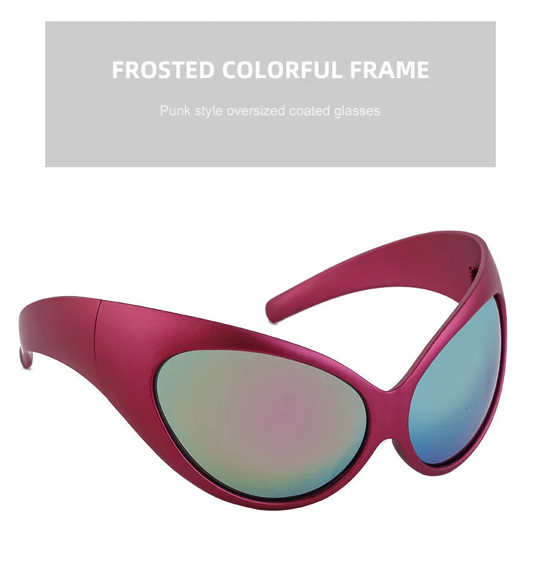 Retro Futuristic Sunglasses – Steampunk Y2K Style – Elegant Men's Accessory | Accessorio Uomo Elegante