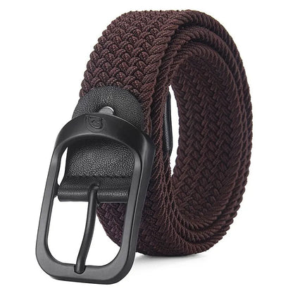 Woven Elastic Belt Unisex Casual Outdoor Design – Elegant Men's Accessory | Accessorio Uomo Elegante