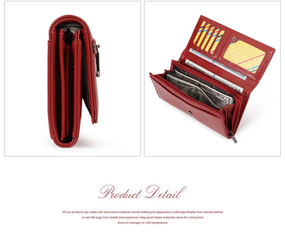 Luxury Leather Wallet Women RFID Phone Handbag Coin Purse – Elegant Men's Accessory | Accessorio Uomo Elegante