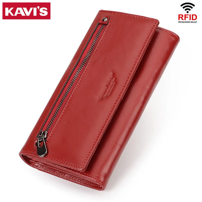 Luxury Leather Wallet Women RFID Phone Handbag Coin Purse – Elegant Men's Accessory | Accessorio Uomo Elegante