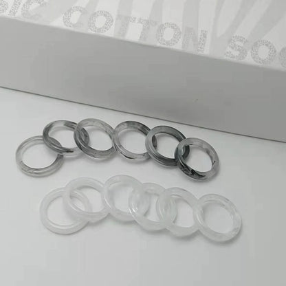 2PCS Colorful Resin Ring Set – Elegant Men's Accessory | Accessorio Uomo Elegante