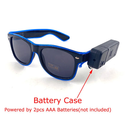 Wireless LED Glow Sunglasses – Carnival Party Style – Elegant Men's Accessory | Accessorio Uomo Elegante