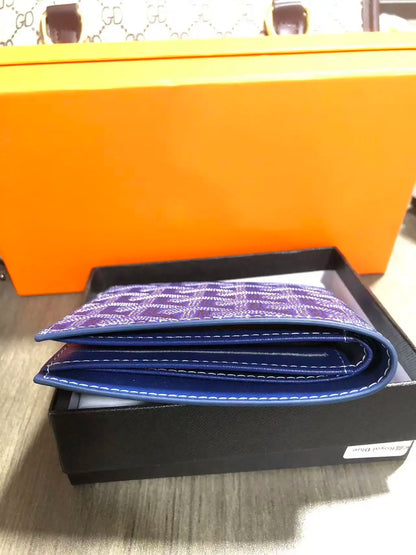 Luxury Embroidered Leather Wallet 2025 Short Slim Design – Elegant Men's Accessory | Accessorio Uomo Elegante