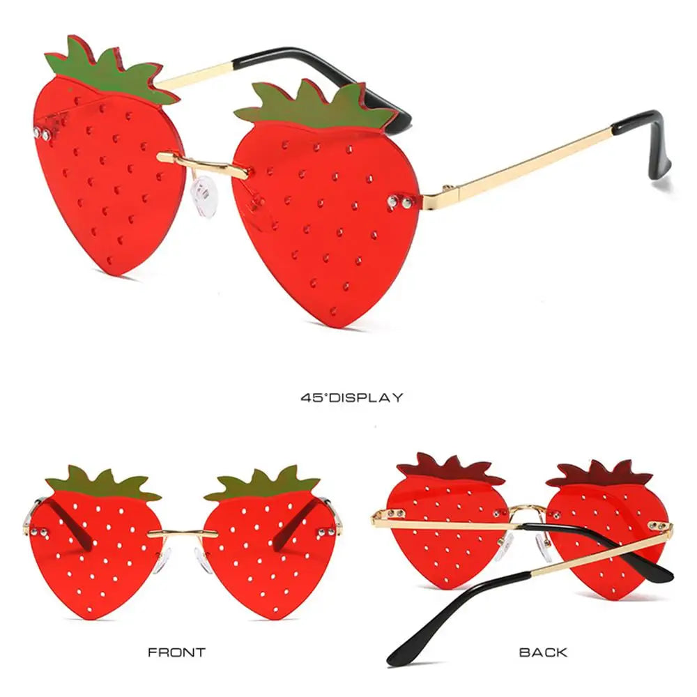 DRAVEN — Strawberry Sunglasses – Unique Rave Party Retro Eyewear