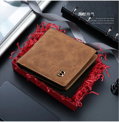 PU Leather Wallet Men Zipper Coin Bag Slim Design – Elegant Men's Accessory | Accessorio Uomo Elegante