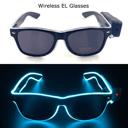 Wireless LED Glow Sunglasses – Carnival Party Style