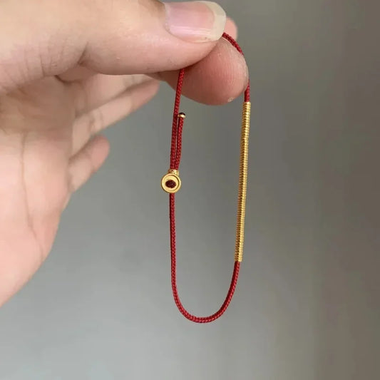 DRAVEN — 925 Sterling Silver Red Rope Bracelet — Bracelets | DRAVEN