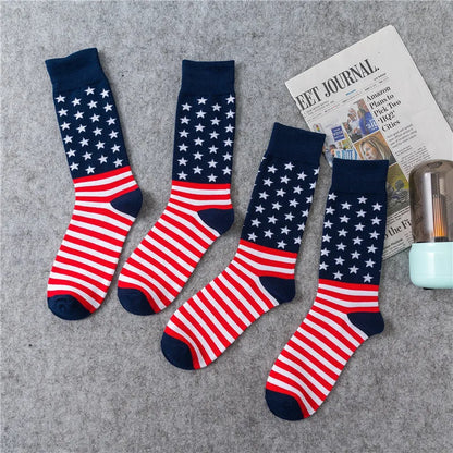 US Flag Long Socks – Unisex Street Style – Elegant Men's Accessory | Accessorio Uomo Elegante