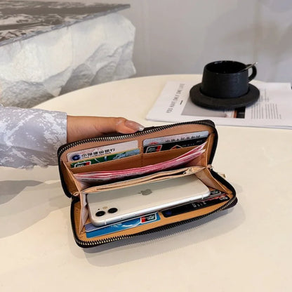 Long Wallet Women 2025 Fashion Print Zipper Design – Elegant Men's Accessory | Accessorio Uomo Elegante