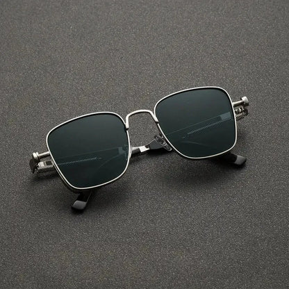 Polarized Metal Sunglasses – High-End Punk Style – Elegant Men's Accessory | Accessorio Uomo Elegante