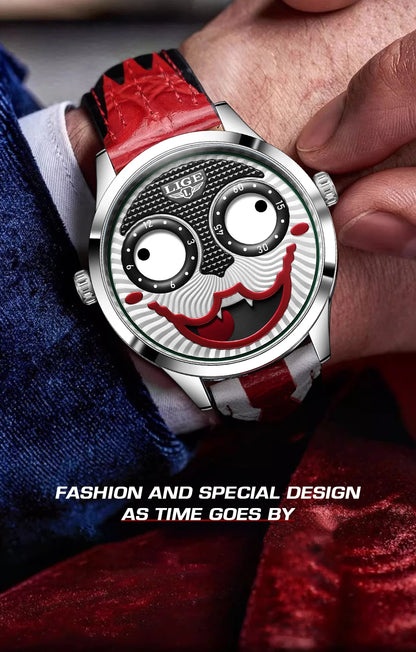 Joker Spirit – Men’s Creative Watch with Leather Strap & Waterproof Design – Elegant Men's Accessory | Accessorio Uomo Elegante