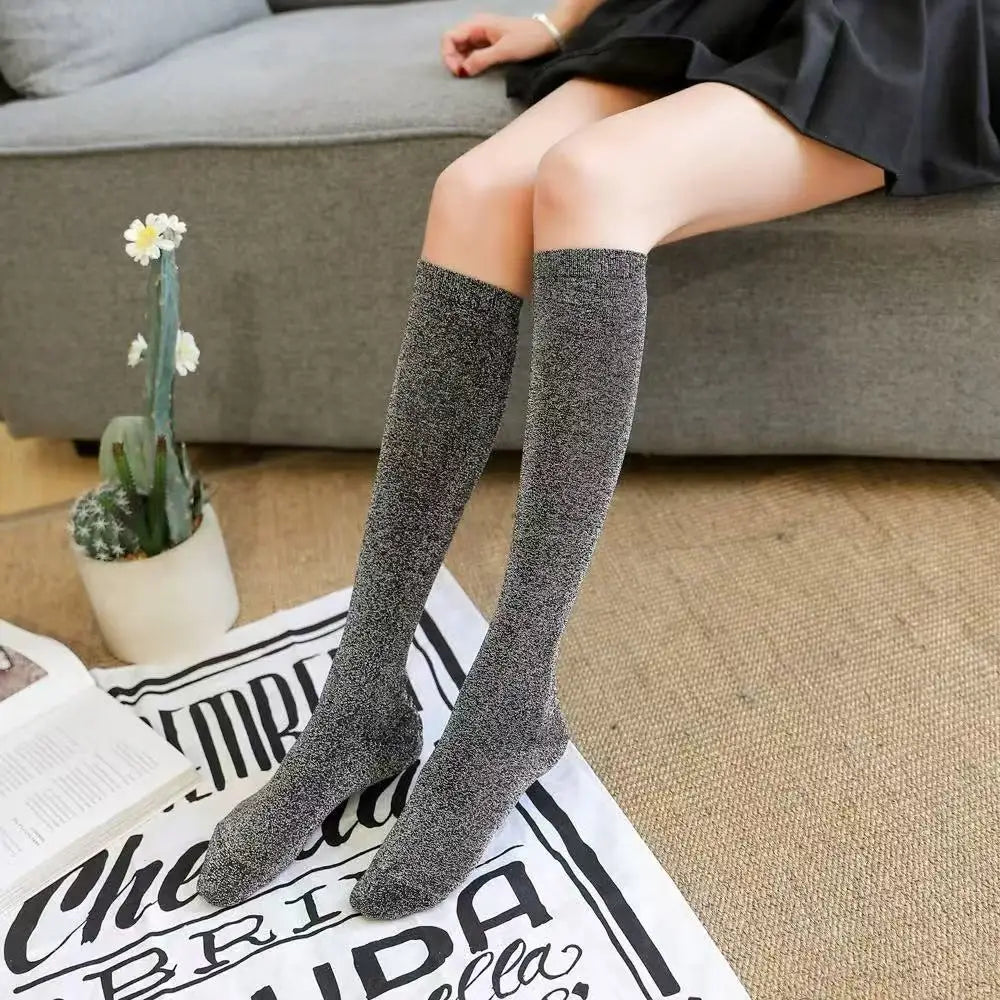 DRAVEN — Shiny Silk Socks – Women’s Luxury Korean Style