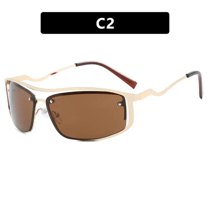 Square Goggle Sunglasses – Y2K Sports Punk Style – Elegant Men's Accessory | Accessorio Uomo Elegante