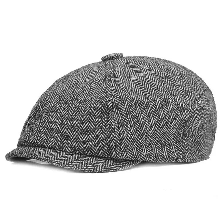 DRAVEN — 2025 Vintage Tweed Flat Cap – Classic Retro Peaky Blinders Beret for Men & Women