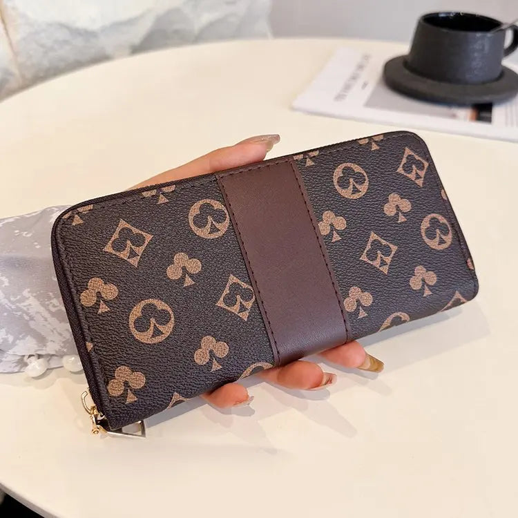 DRAVEN — Long Wallet Women 2025 Fashion Print Zipper Design