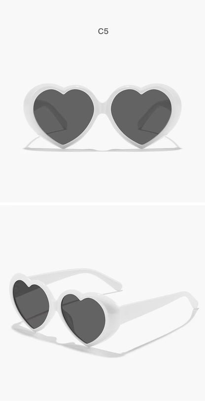 Heart Sunglasses – Vintage Love Frame UV400 Party Shades – Elegant Men's Accessory | Accessorio Uomo Elegante