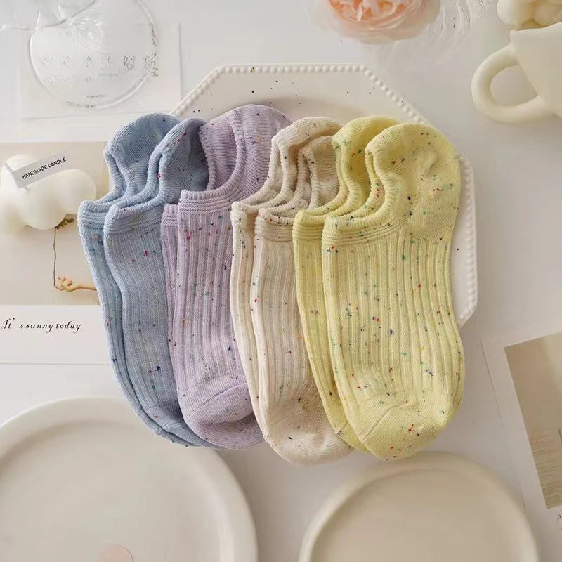 DRAVEN — Colorful Polka Dot Socks – 6 Pairs Women’s Fun Style