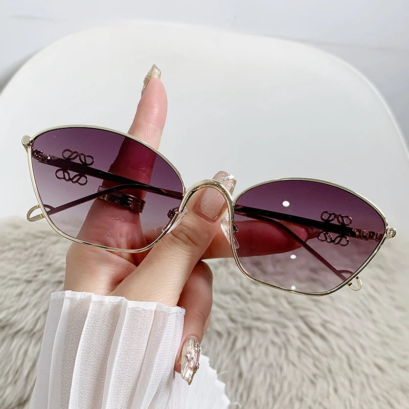 DRAVEN — Metal Cat-Eye Sunglasses – Trendy Street Style