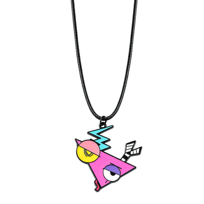 Digital Circus Pendant Necklace – Cartoon Clown Jewelry for Kids and Fans
