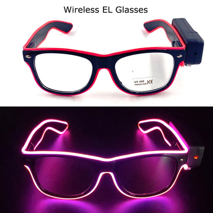 Wireless LED Glow Sunglasses – Carnival Party Style