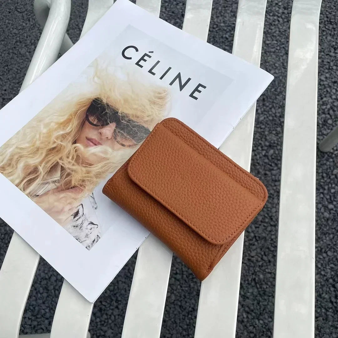 DRAVEN — Genuine Leather Wallet Women 2025 Folding Small Design