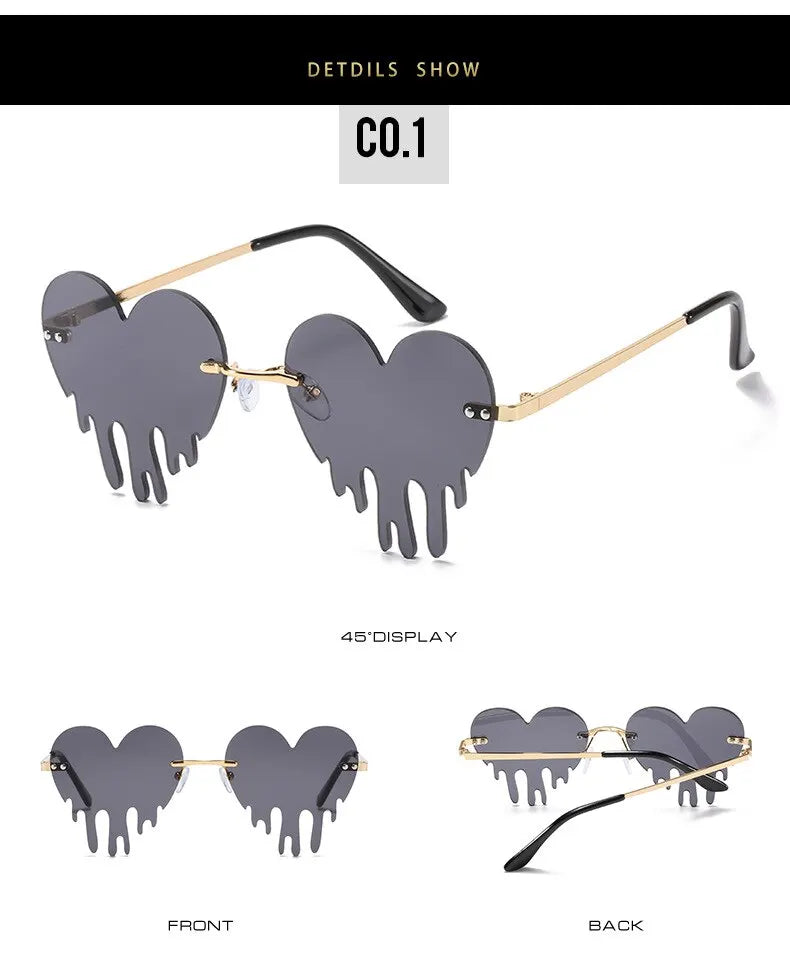 DRAVEN — Heart Cat Eye Sunglasses – Retro Love Designer UV400 Shades