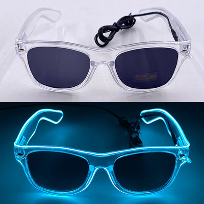 Neon Glow Party Sunglasses – LED Light-Up Style – Elegant Men's Accessory | Accessorio Uomo Elegante