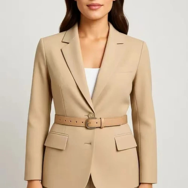 DRAVEN — Women's Glossy Belt Casual Versatile Basic Style