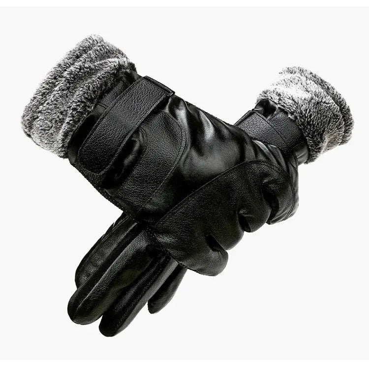 DRAVEN — Winter Leather Gloves – Touchscreen Waterproof Design