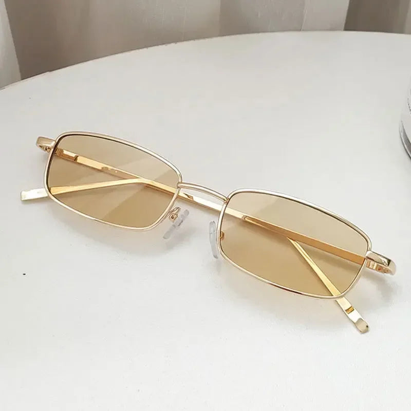 DRAVEN — Small Rectangle Sunglasses – Vintage Metal Frame