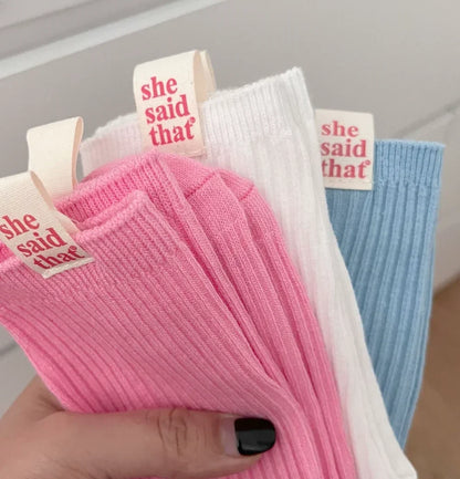 Retro Label Cotton Socks – Women’s Japanese Street Style – Elegant Men's Accessory | Accessorio Uomo Elegante