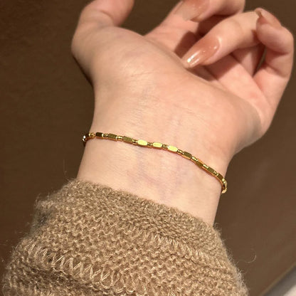 Small Square Light Luxury Bracelet – Elegant Men's Accessory | Accessorio Uomo Elegante