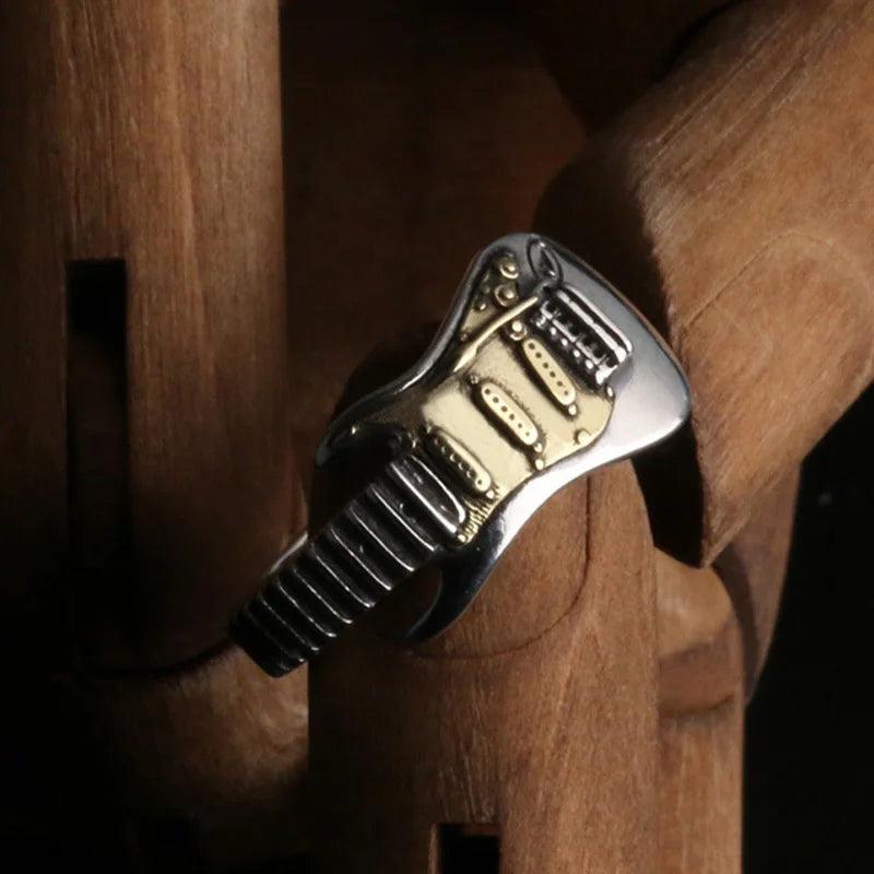 DRAVEN — Retro Electric Guitar Punk Ring
