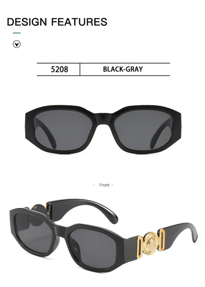 Vintage Rectangle Sunglasses – Small Frame Luxury Shades – Elegant Men's Accessory | Accessorio Uomo Elegante