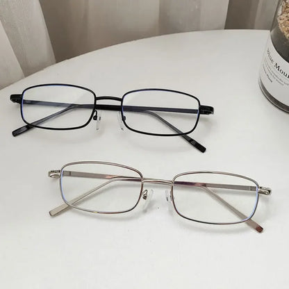 Small Rectangle Sunglasses – Vintage Metal Frame – Elegant Men's Accessory | Accessorio Uomo Elegante