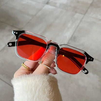 Cool Square Sunglasses – Retro 90s Ocean Tint – Elegant Men's Accessory | Accessorio Uomo Elegante