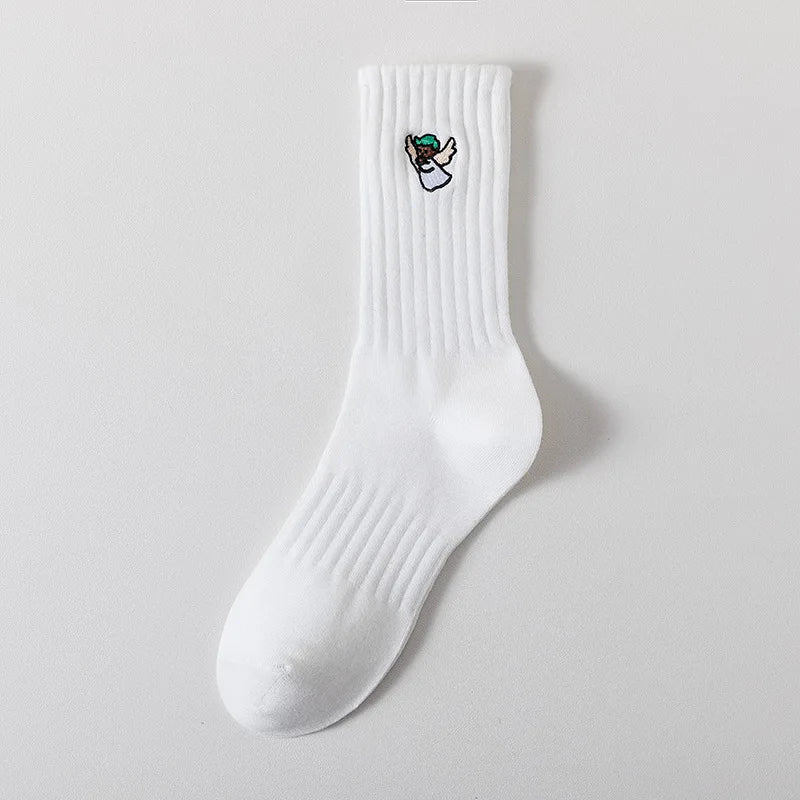 DRAVEN — Cartoon Embroidered Socks – Unisex Harajuku Street Style