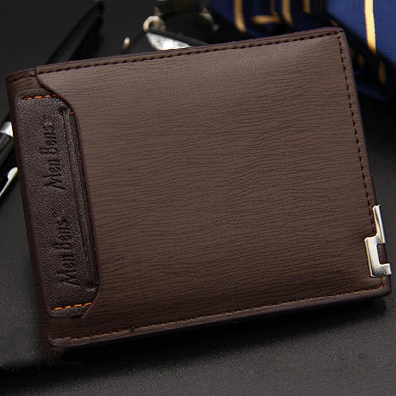 DRAVEN — Luxury PU Leather Wallet Men Slim Short Design