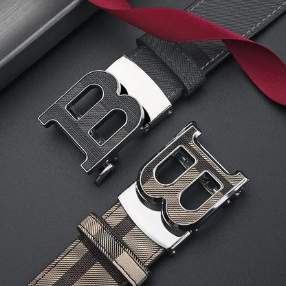 Luxury Leather Belt Men High Quality Metal Buckle – Elegant Men's Accessory | Accessorio Uomo Elegante