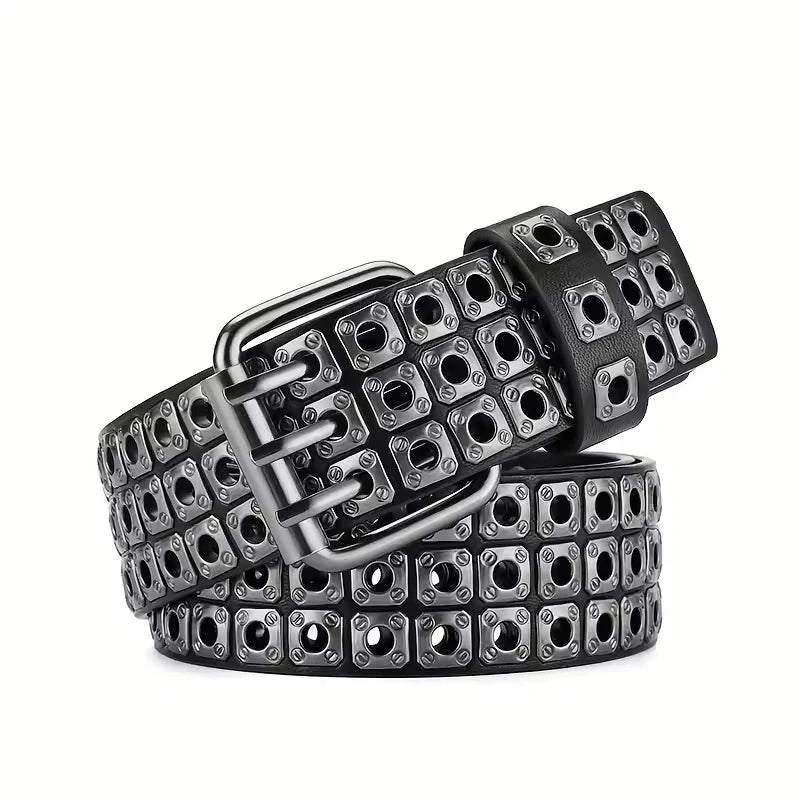 DRAVEN — Punk Street Belt Unisex Square Beads Design