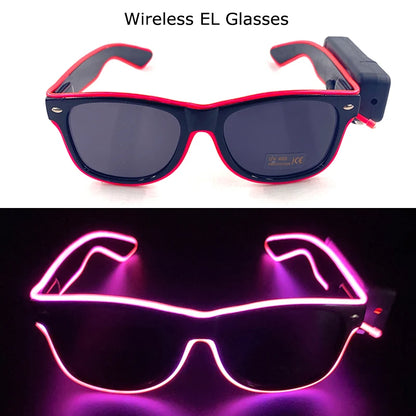 Wireless LED Glow Sunglasses – Carnival Party Style