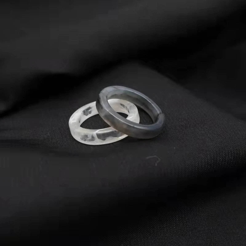 DRAVEN — 2PCS Colorful Resin Ring Set