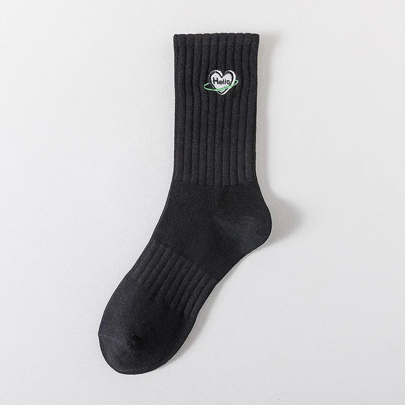 DRAVEN — Cartoon Embroidered Socks – Unisex Harajuku Street Style